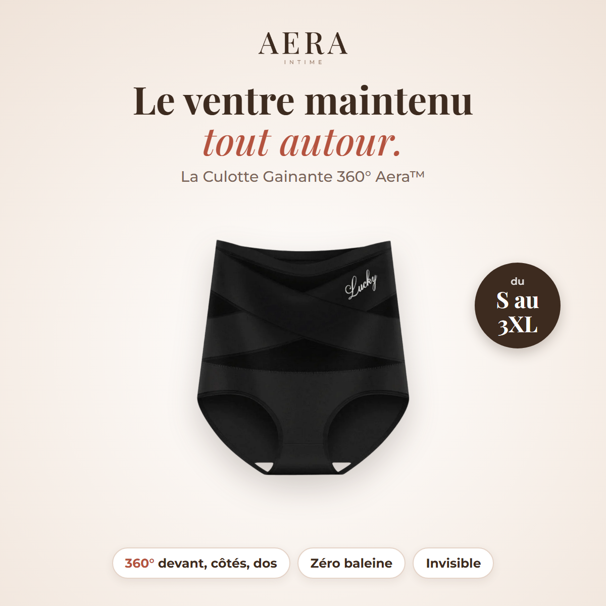 Culotte Gainante 360° Aera™ – le ventre maintenu tout autour